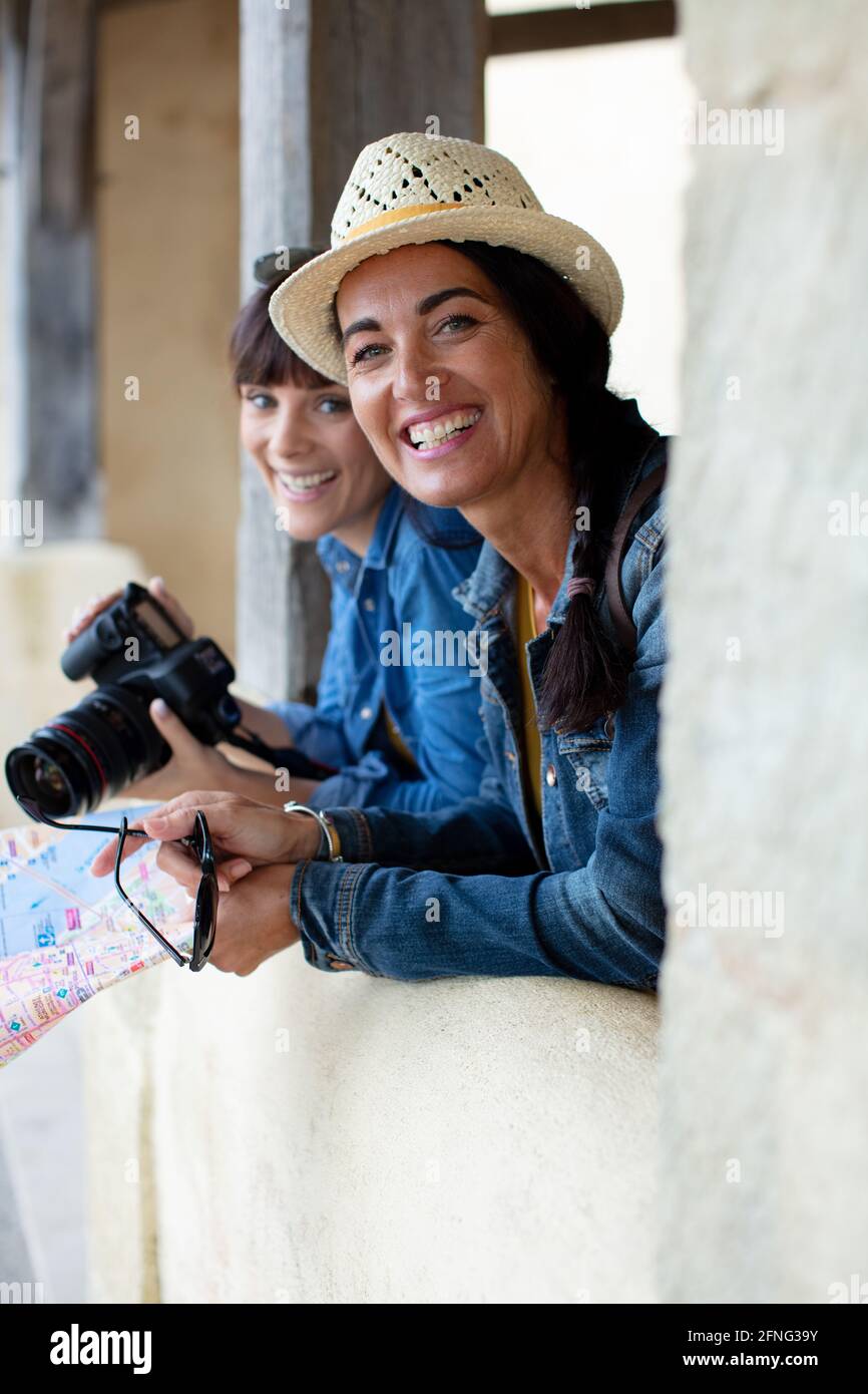 image of two young happy women friends Stock Photo - Alamy