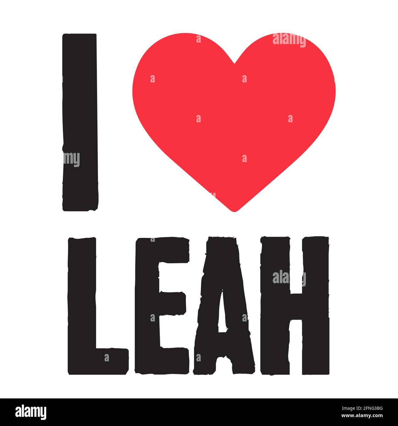 leah girl name Stock Photo