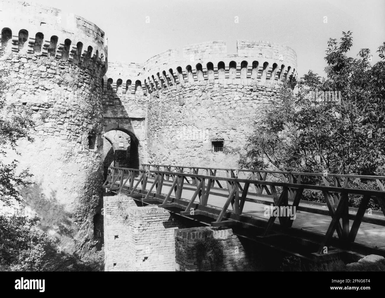 Kalemagdan castle complex in Belgrade. Photo undated. [automated translation] Stock Photo