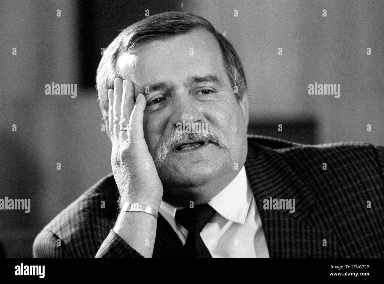 Lech WALESA , Trade Union Leader from Poland , September 1989 [automated translation] Stock Photo