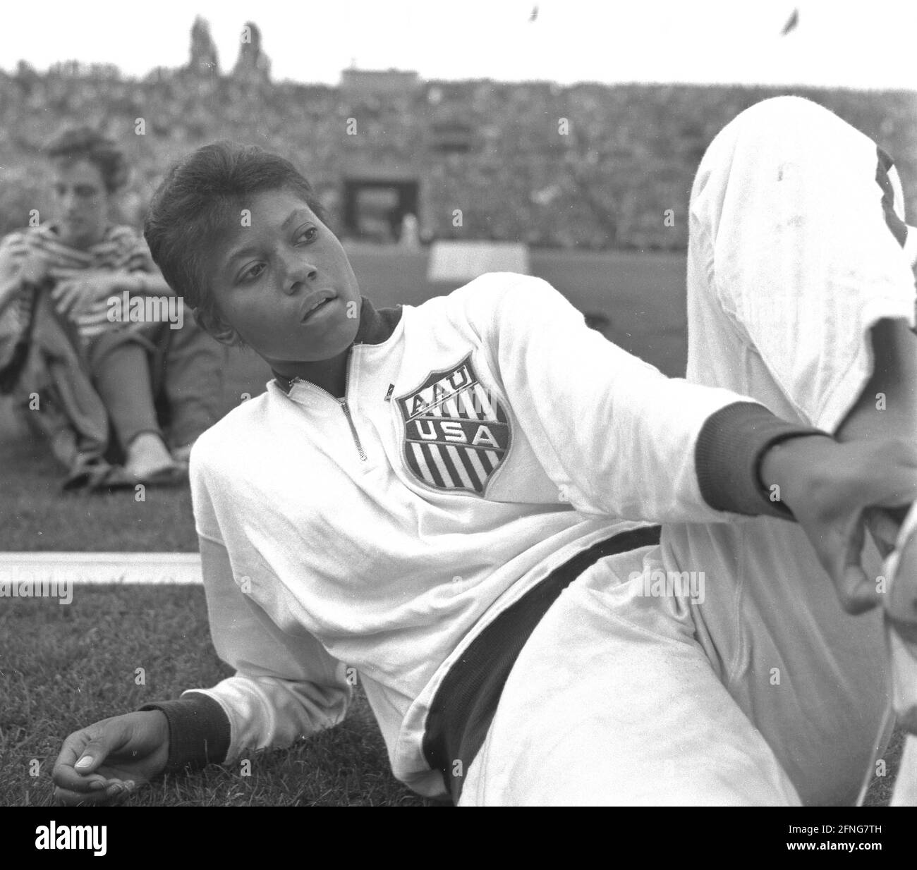 Athletics competition Germany - USA in Stuttgart 19.07.1961: Wilma Rudolph (USA). [automated translation] Stock Photo