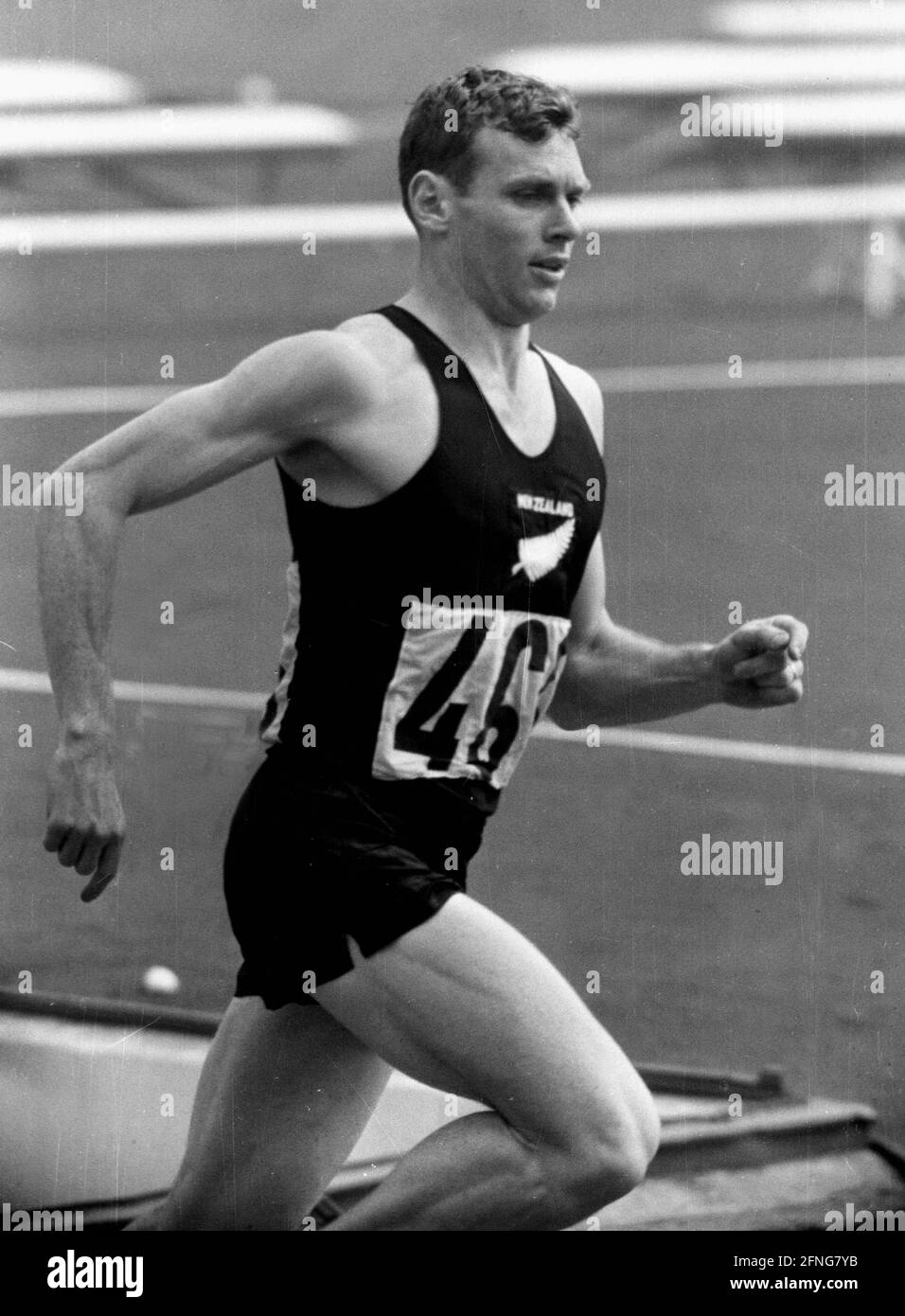 Peter Snell passes away. Three-time Tokyo and Rome 1500m and 800m gold medallist Peter Snell (New Zealand) has now passed away at the age of 81. Our picture shows Peter Snell in action at the 1964 Tokyo Olympics. Rec. 17.10.1964. [automated translation] Stock Photo