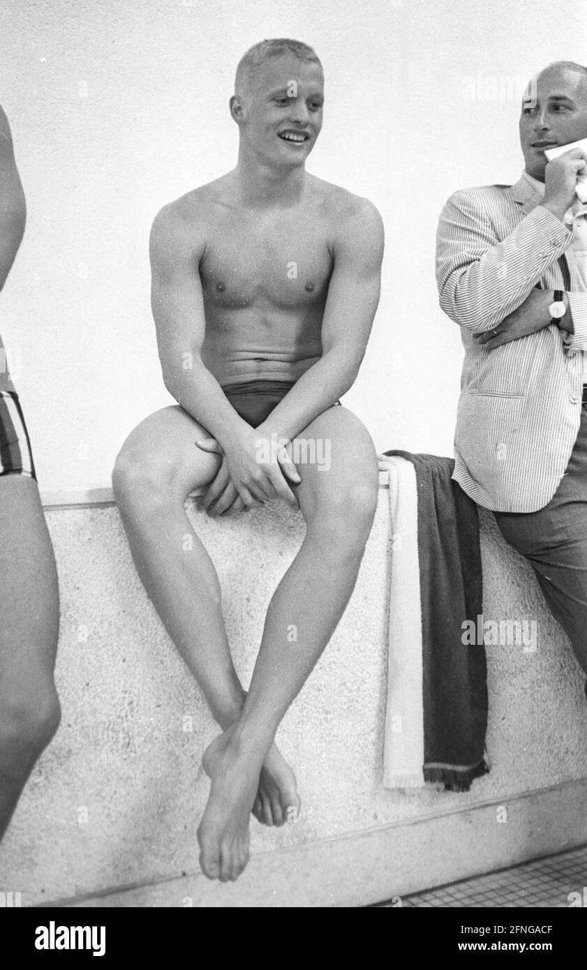 1964 Summer Olympics in Tokyo. Swimming: Don Schollander (USA) 07.10.1964. [automated translation] Stock Photo