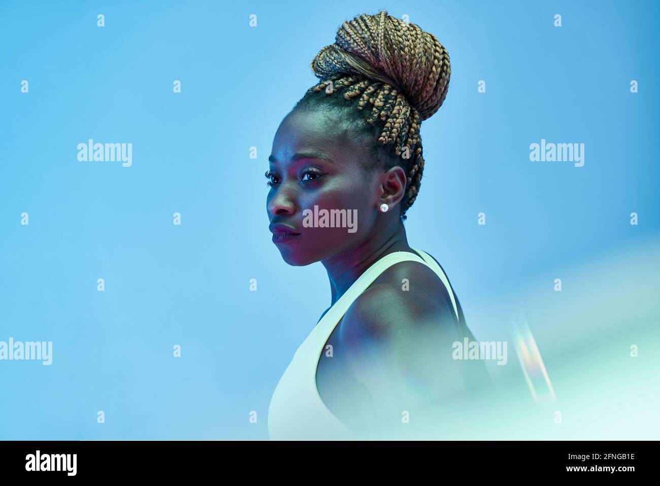 Portrait athlete black woman hi-res stock photography and images - Alamy