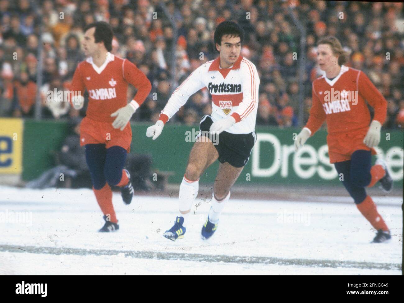 Football Bundesliga season 197879: VFB Stuttgart - 1. FC Kaiserslautern 3:0 on snow ground on 13.01.1979 middle Hansi Müller VFB Stuttgart [automated translation] Stock Photo