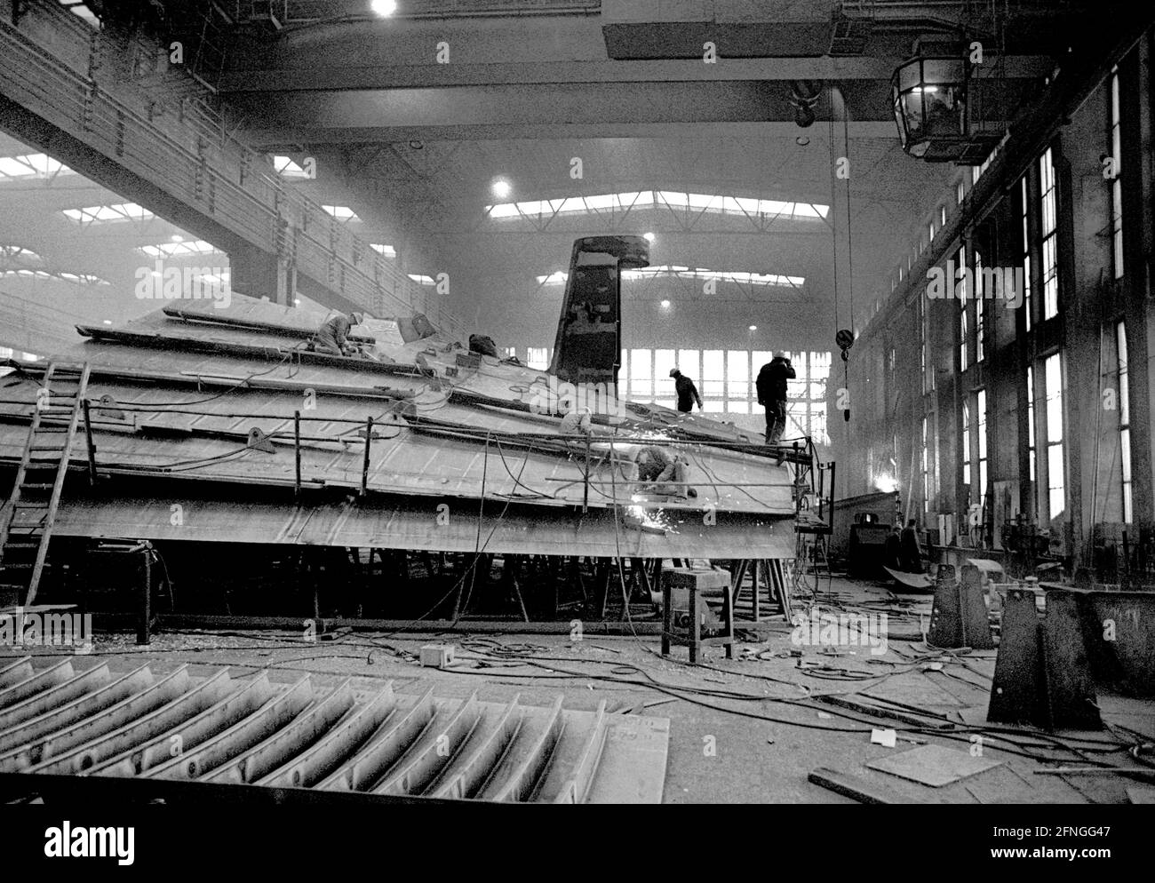 Warnemuende Shipyard Black And White Stock Photos & Images - Alamy