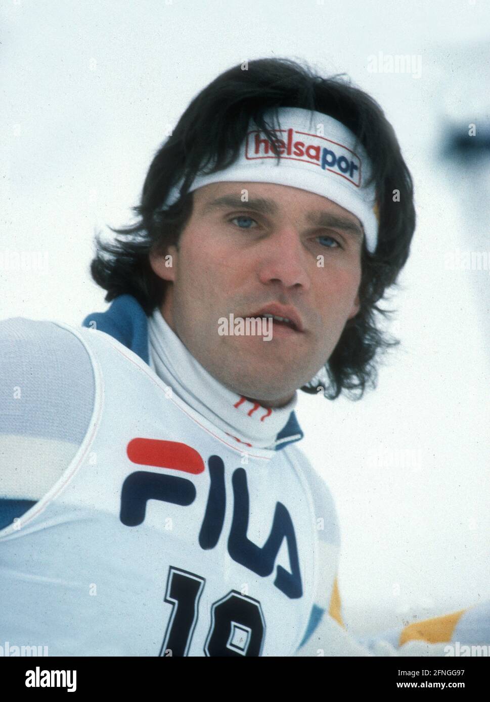 Alpine Skiing: World Championships in Crans Montana/Slalom/08.02.1987. Frank Wörndl (BRD) in portrait. [automated translation] Stock Photo