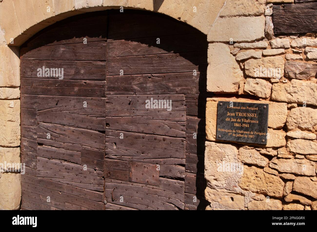 Museum dedicated to Jean Troussel, Villefranche-du-Périgord, Dordogne, France Stock Photo