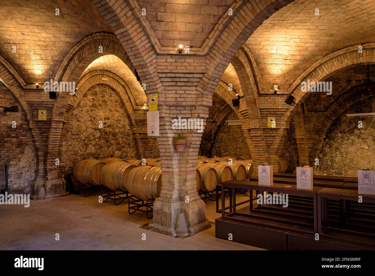 Modernist wineries in Pinell de Brai, one of the Terra Alta "Catedrals