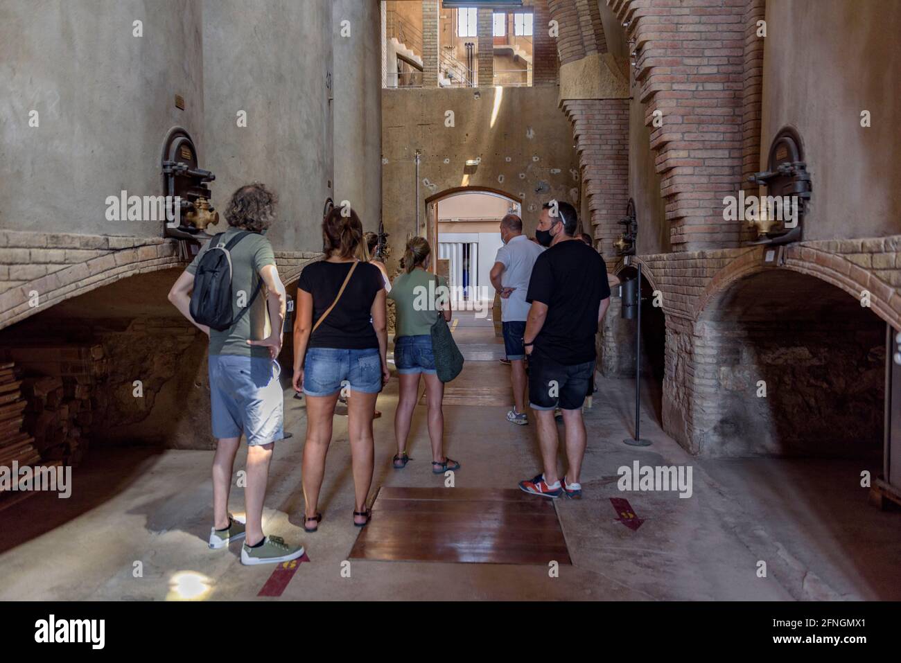 Modernist wineries in Pinell de Brai, one of the Terra Alta "Catedrals