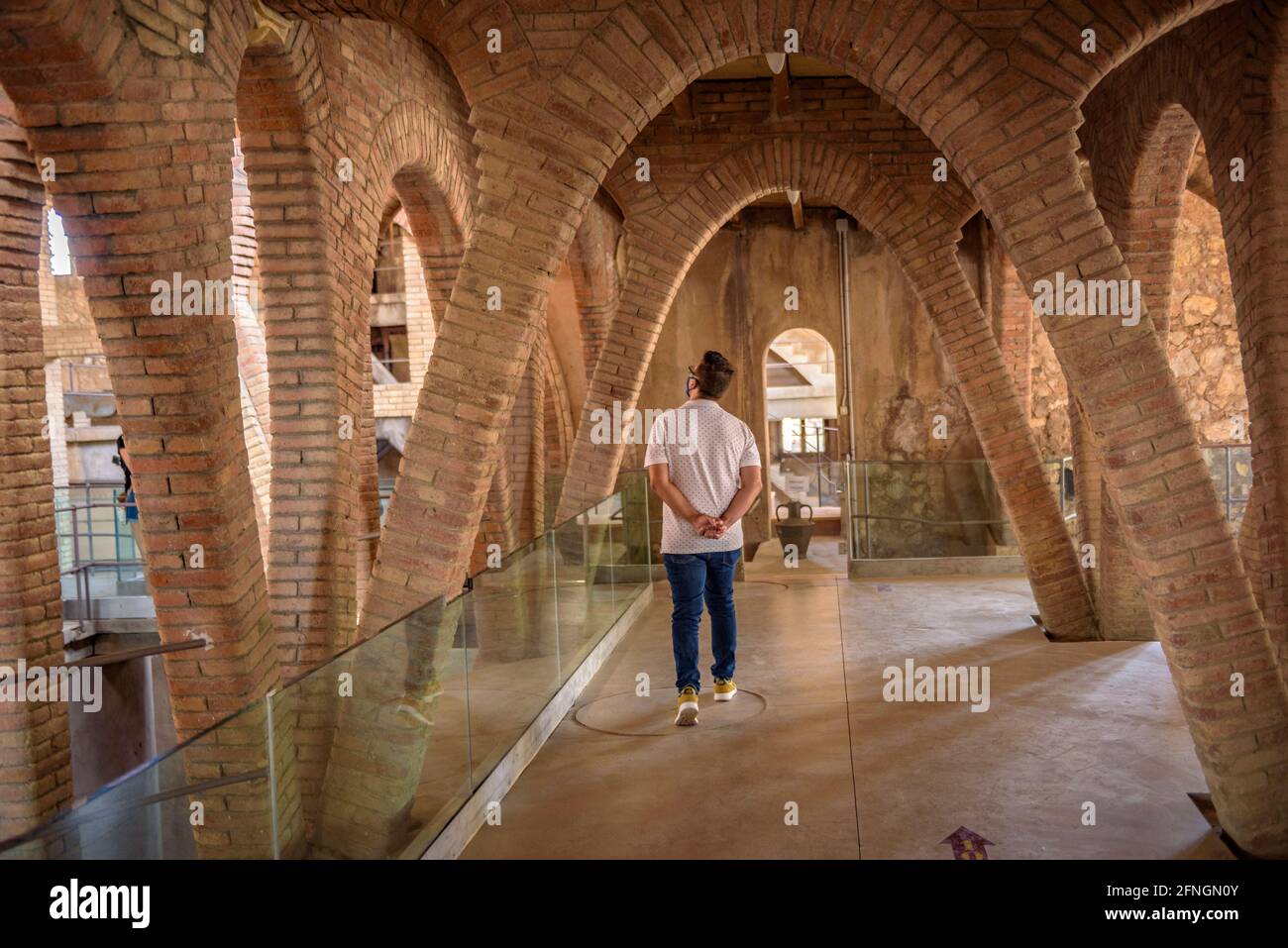 Modernist wineries in Pinell de Brai, one of the Terra Alta "Catedrals