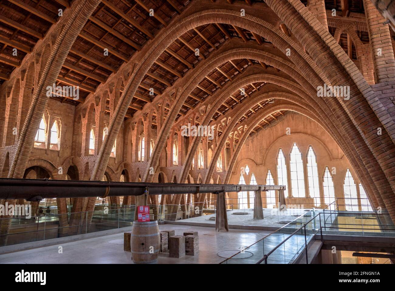 Modernist wineries in Pinell de Brai, one of the Terra Alta "Catedrals