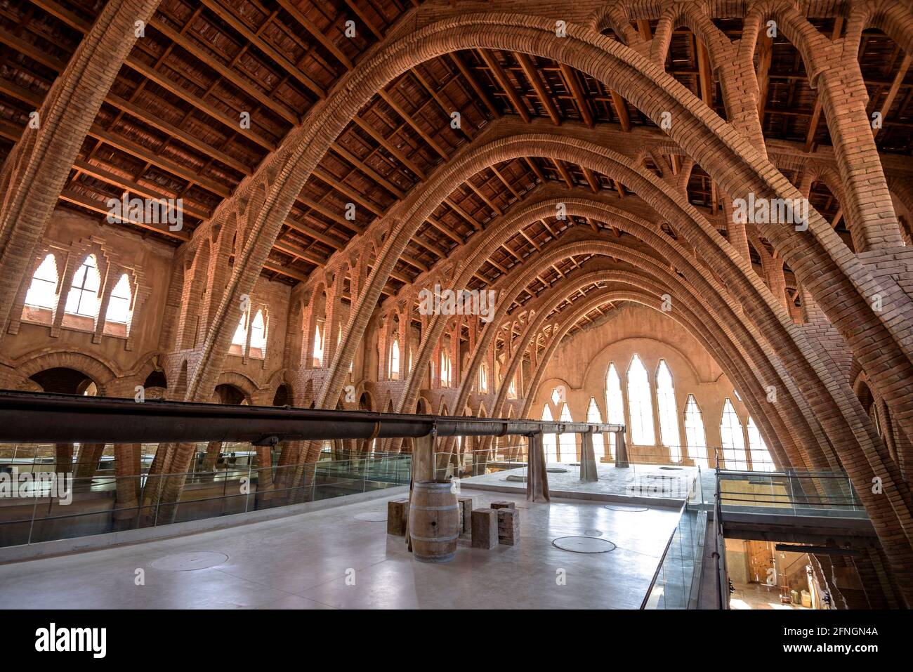 Modernist wineries in Pinell de Brai, one of the Terra Alta "Catedrals
