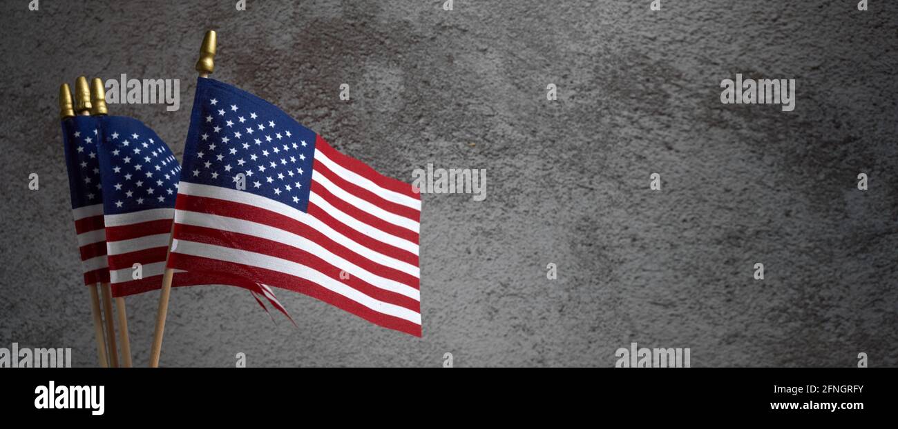 American Flag for Memorial Day, 4th of July or Labour Day on Dark ...