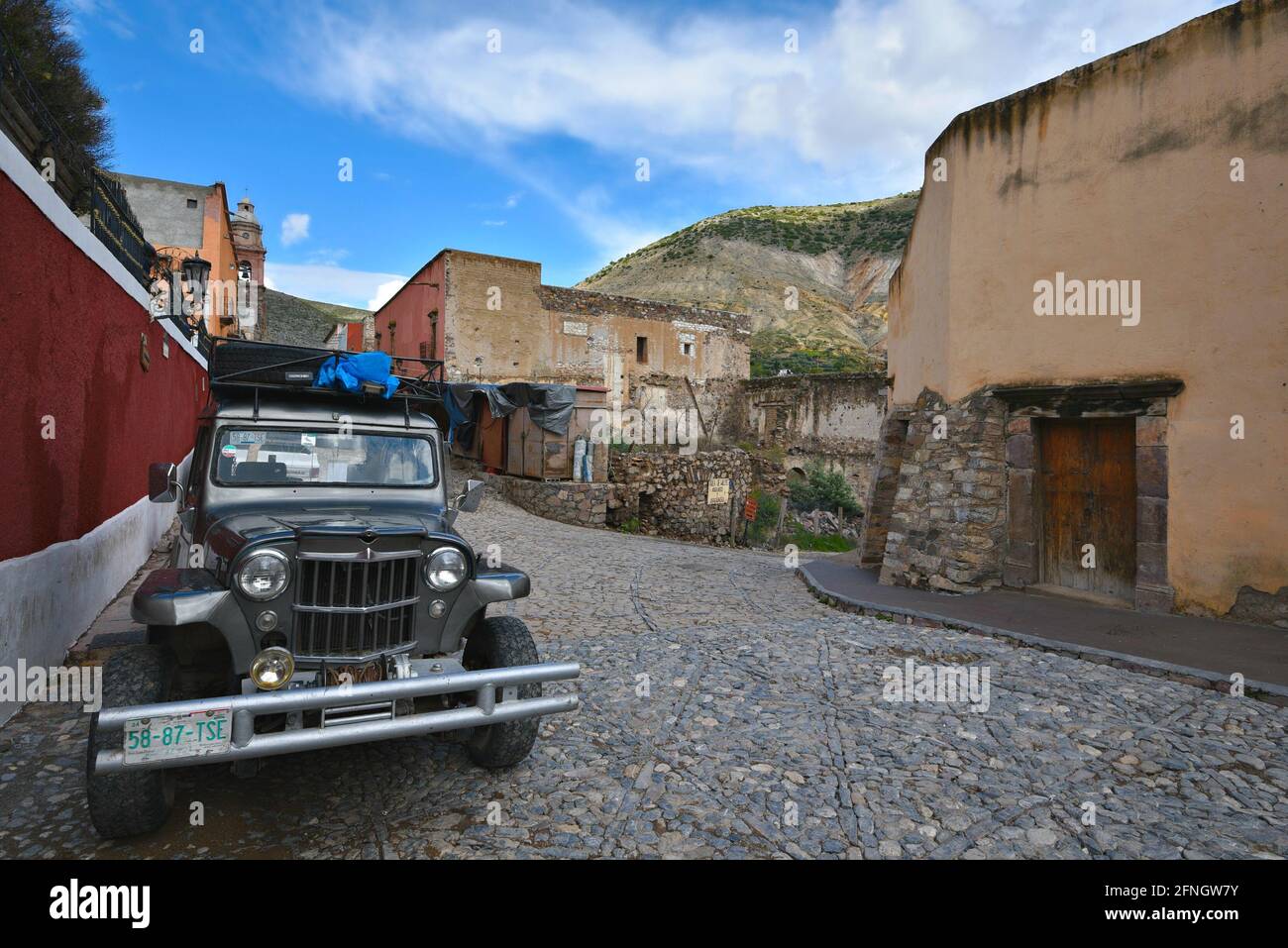 Willy Jeep station wagon for adventure rides on the old cobblestone ...