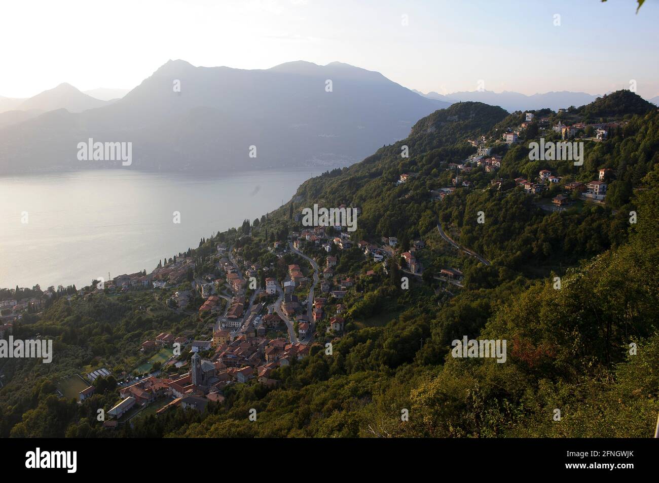 Europe, Italy, Lombardy, Lake Lario, Lake Como, Perledo Stock Photo