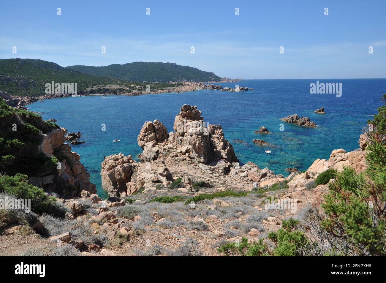 Beautiful scenery of Cala li Cossi beach in Italy Stock Photo - Alamy