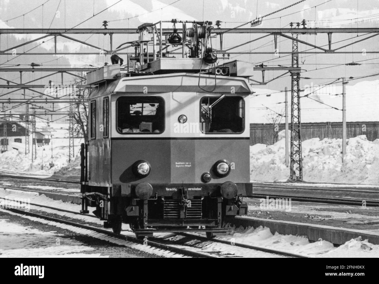 ELECTRIC SERVICE TRAIN in Austria railway Stock Photo Alamy