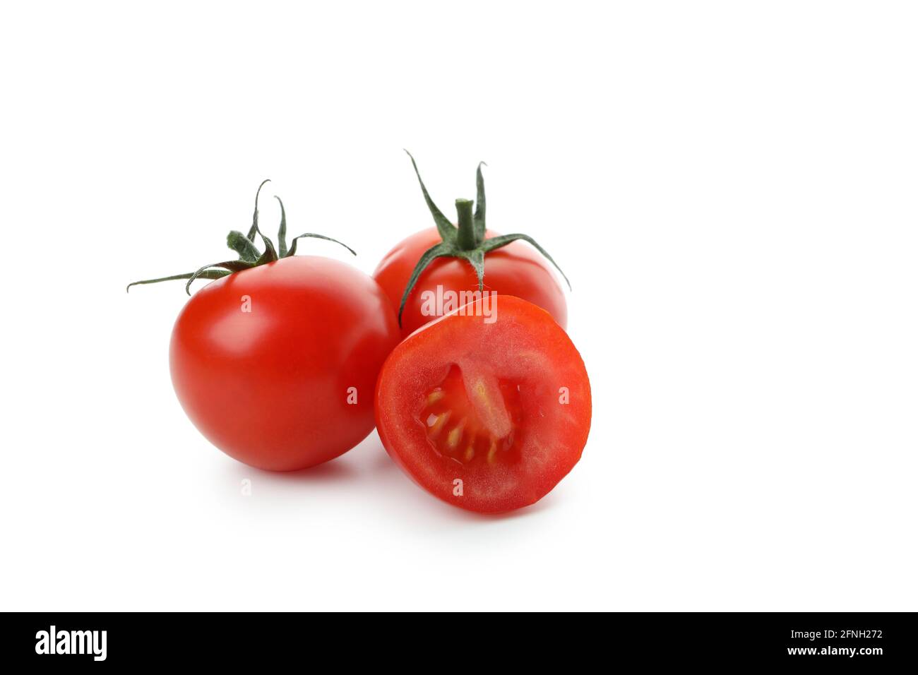 Fresh cherry tomatoes isolated on white background Stock Photo - Alamy