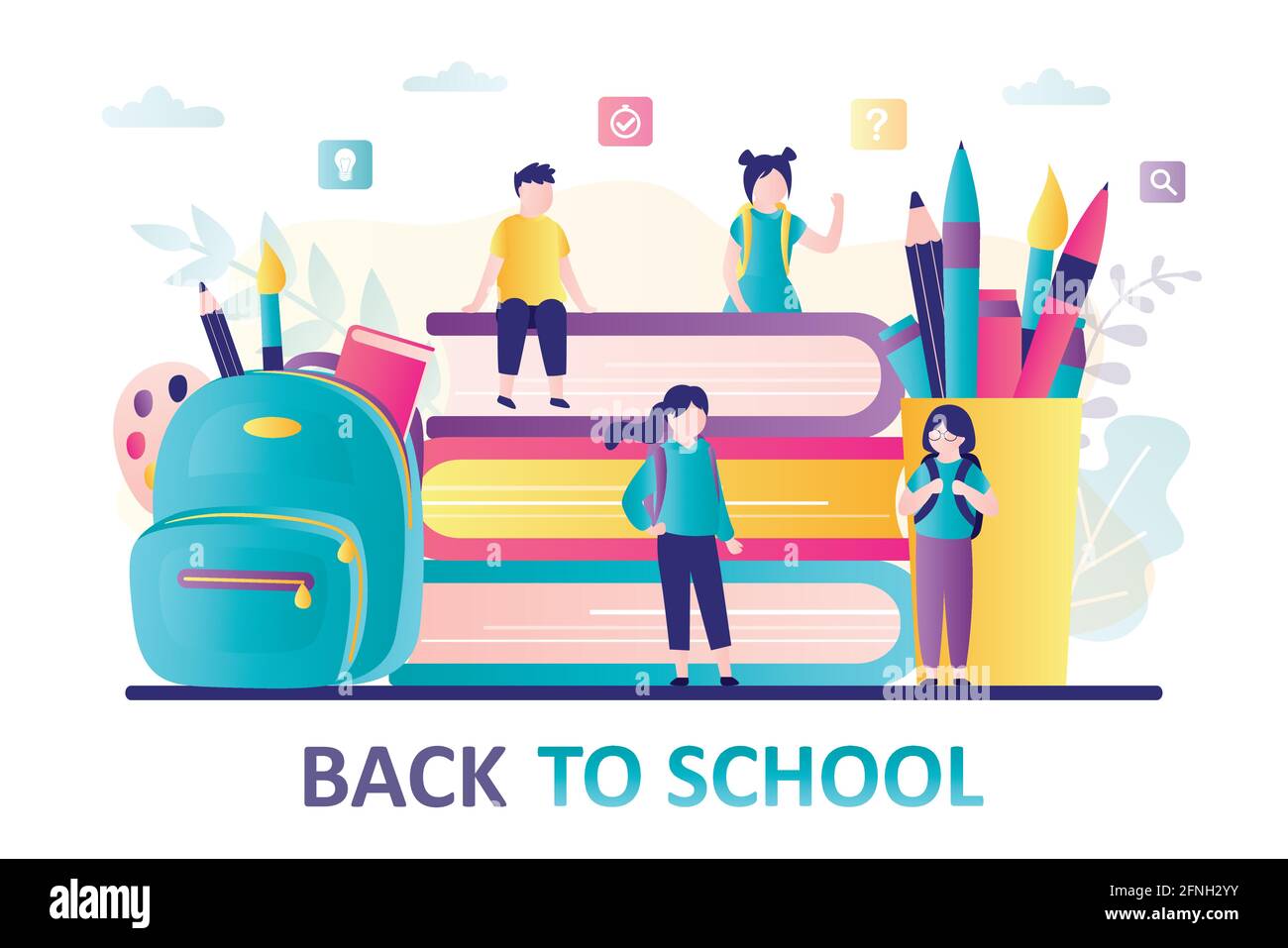 Children Getting Ready Go To School After Vacation Back To School Concept Girls Stands With Backpacks Huge Rucksack With Different Stationery Boy Stock Vector Image Art Alamy Children Getting Ready Go To School After Vacation Back To School Concept Girls Stands With Backpacks Huge Rucksack With Different Stationery Boy Stock Vector Image Art Alamy