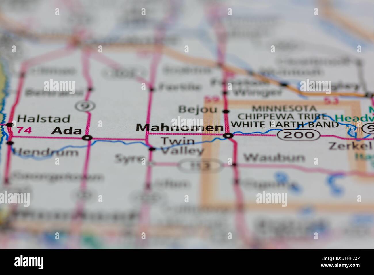 Mahnomen on a map hires stock photography and images Alamy