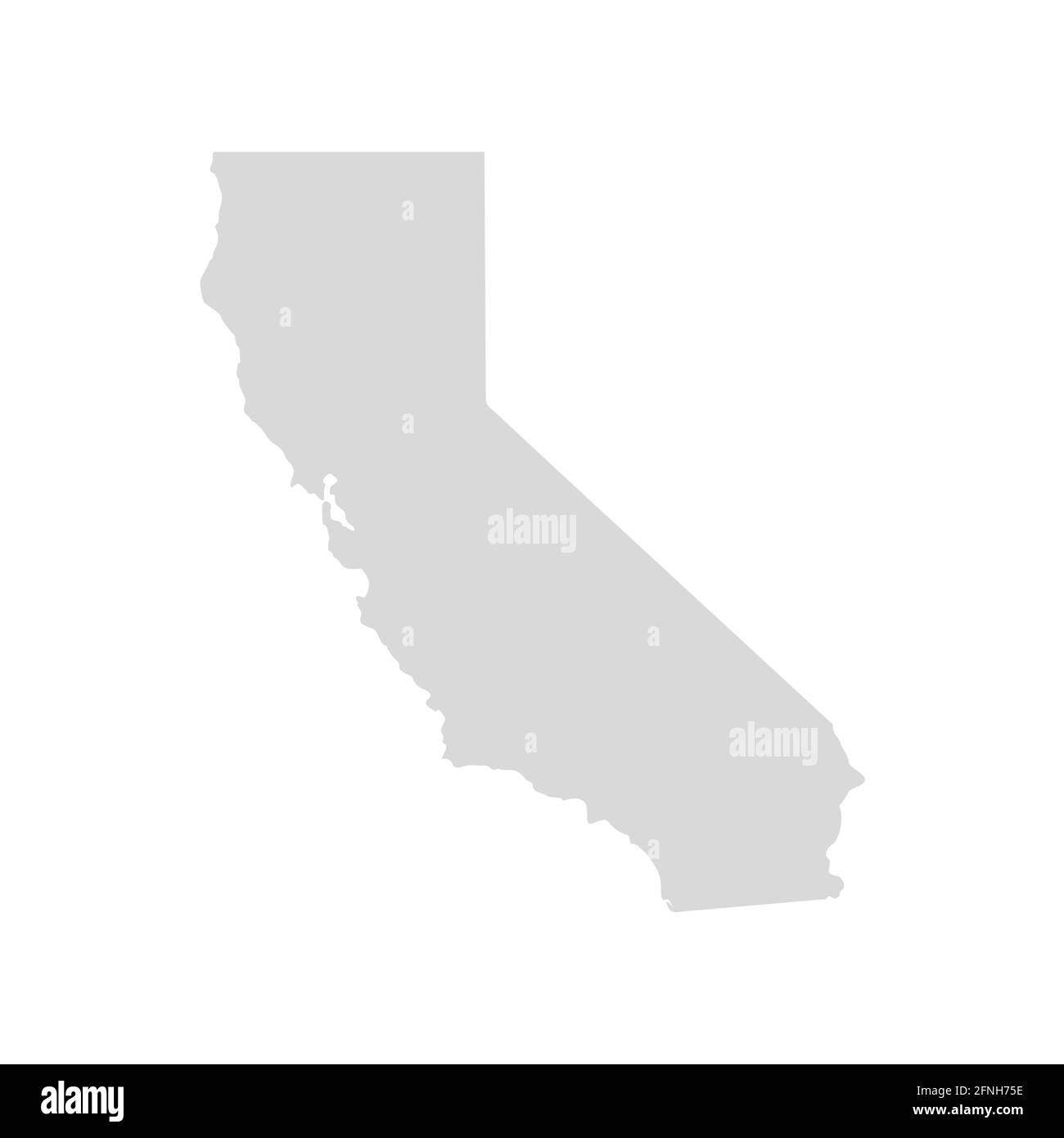 California map shape illustration icon. Vector California map satate Stock Vector