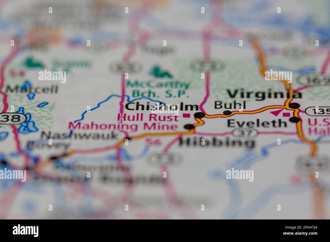 Map of chisholm minnesota hires stock photography and images Alamy