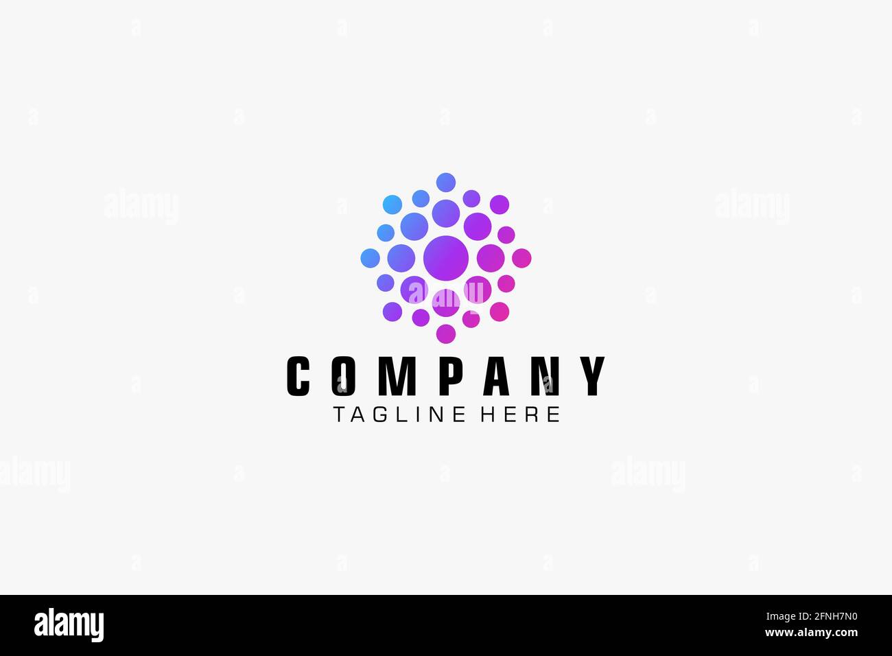 Technology Logo, Modern, Minimalist, Futuristic Vector Logo Template Gradient. Stock Vector
