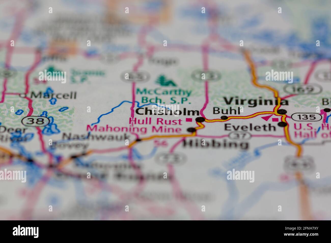 Map of chisholm minnesota hires stock photography and images Alamy