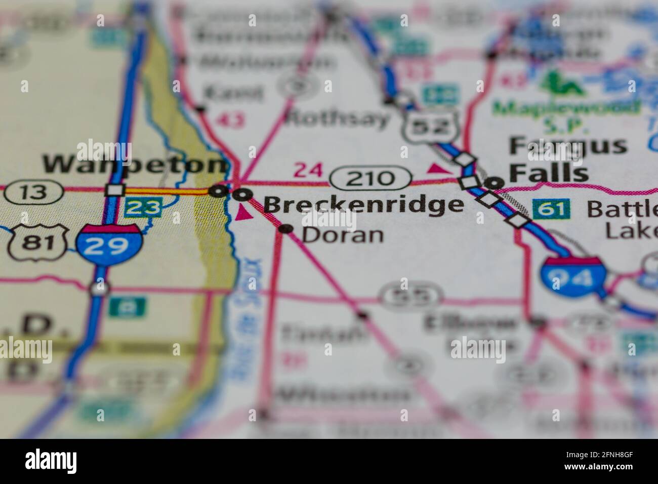 Map of breckenridge minnesota hires stock photography and images Alamy
