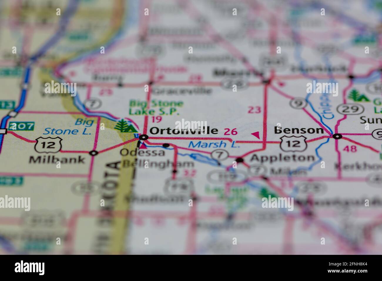 Ortonville on a map hires stock photography and images Alamy