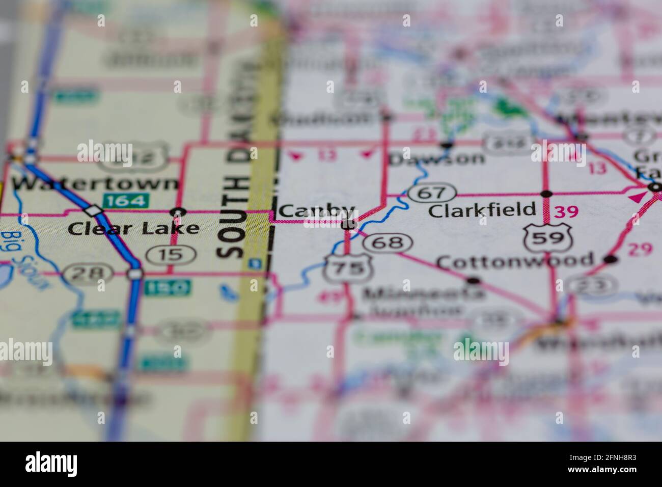 05172021 Portsmouth, Hampshire, UK, Canby Minnesota USA shown on a