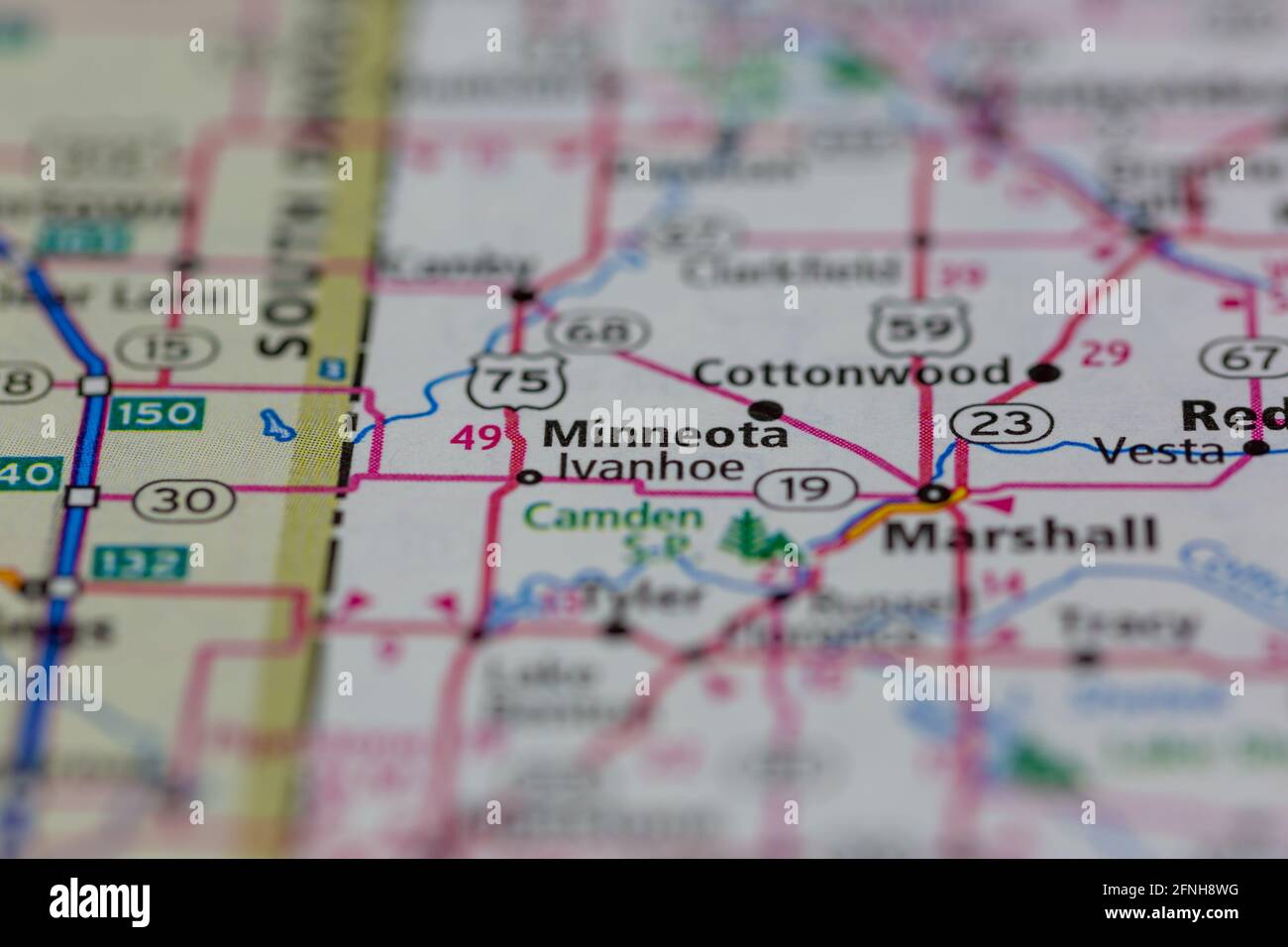 Map of minneota hires stock photography and images Alamy