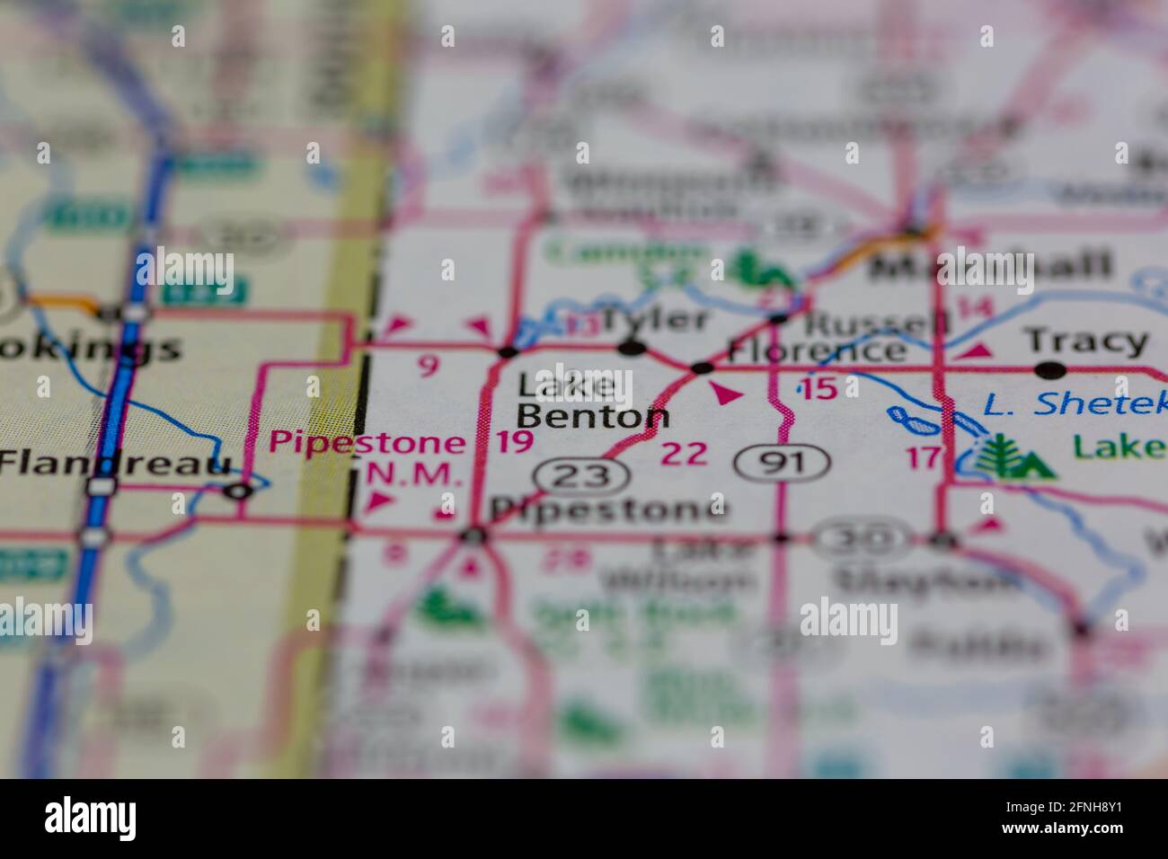 Map of lake benton hires stock photography and images Alamy