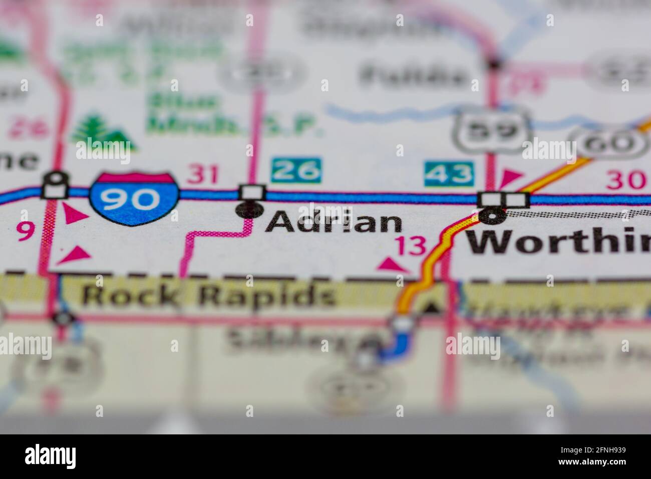 Map of adrian minnesota hires stock photography and images Alamy