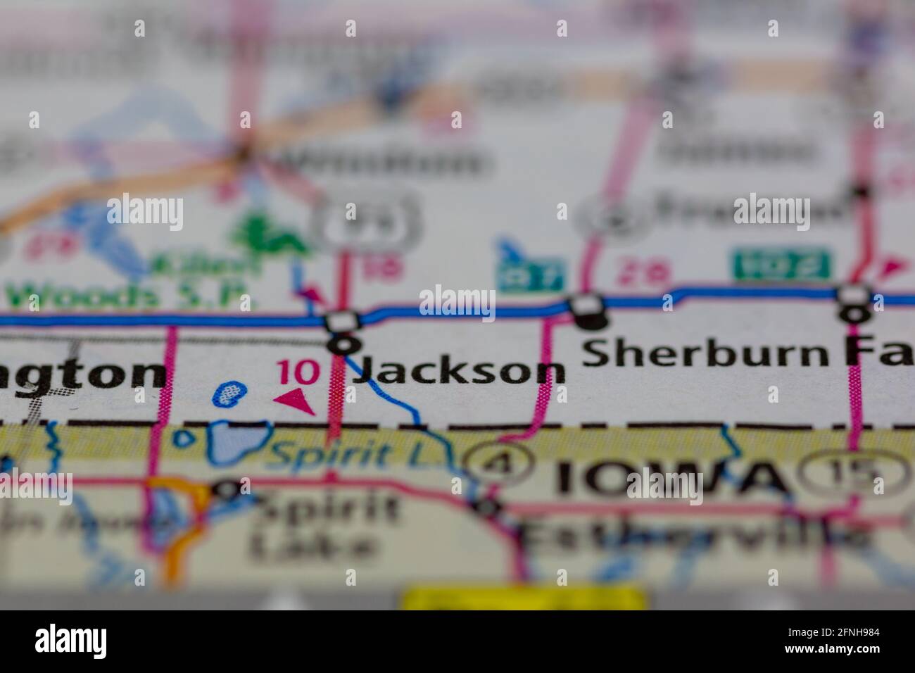Jackson minnesota on a map hires stock photography and images Alamy
