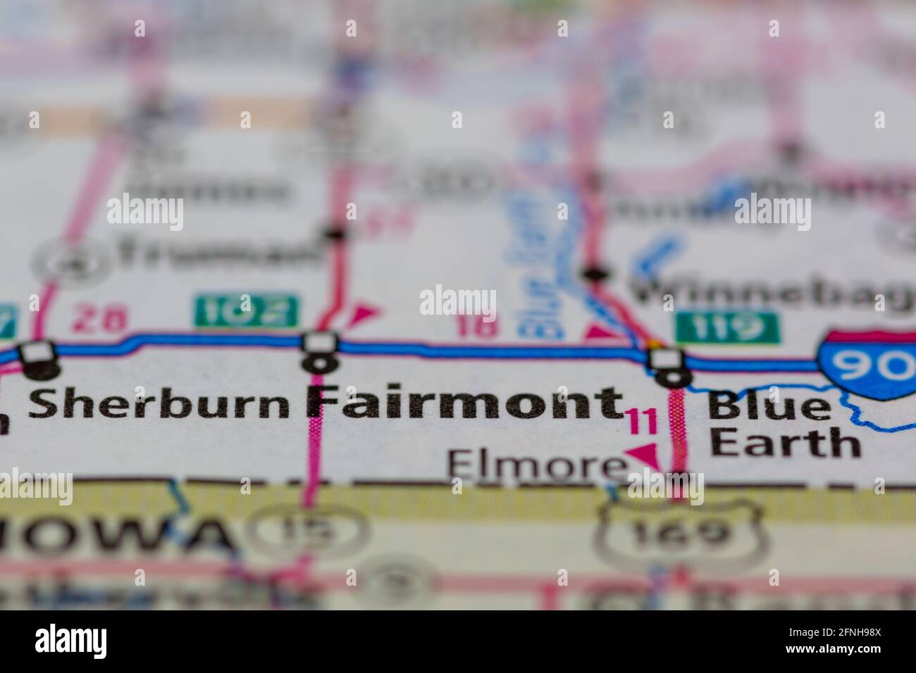 Fairmont minnesota on a map hires stock photography and images Alamy