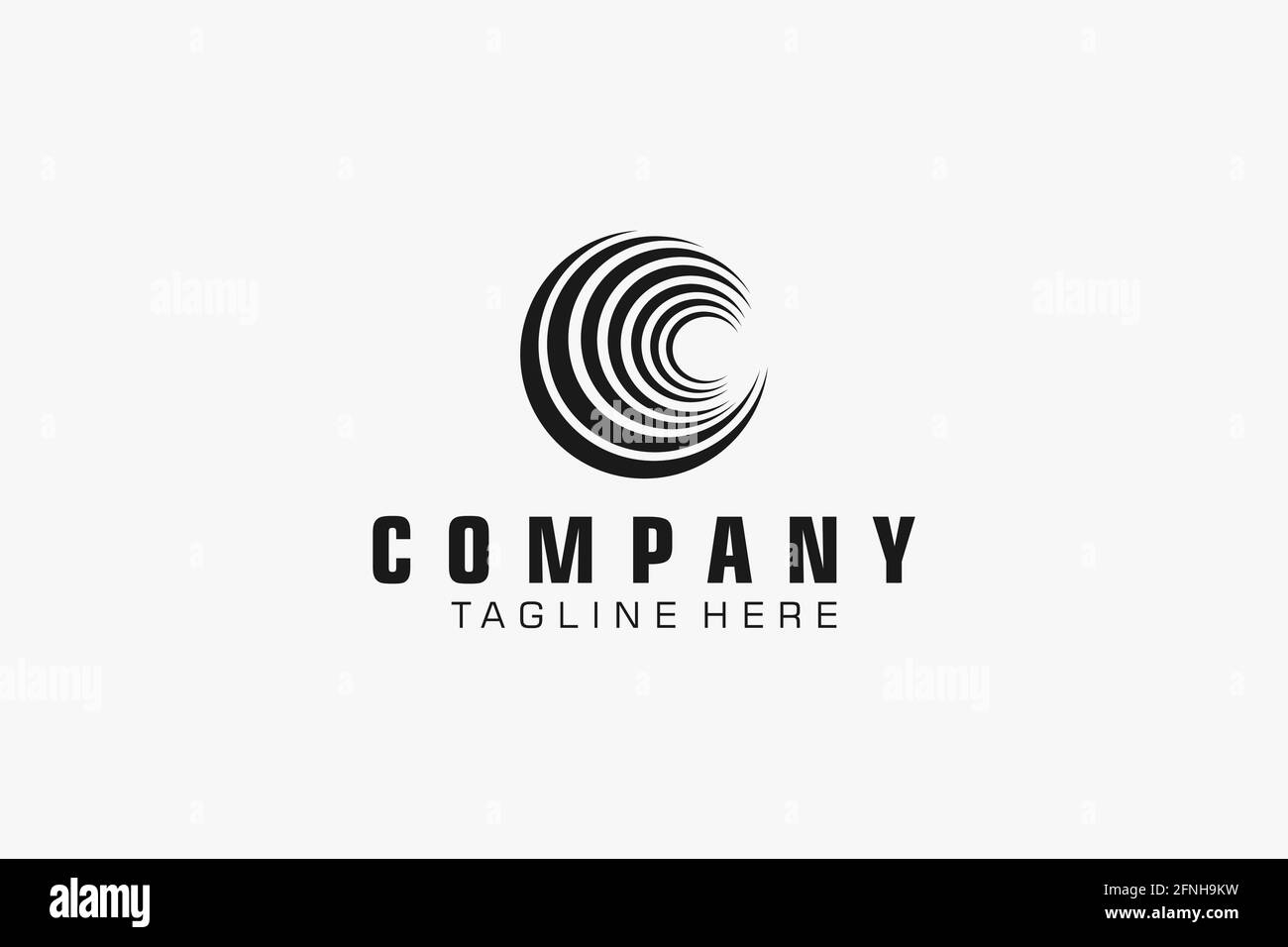 Abstract logo. Minimalistic logo design. Creative logo. Beautiful and simple. Stock Vector
