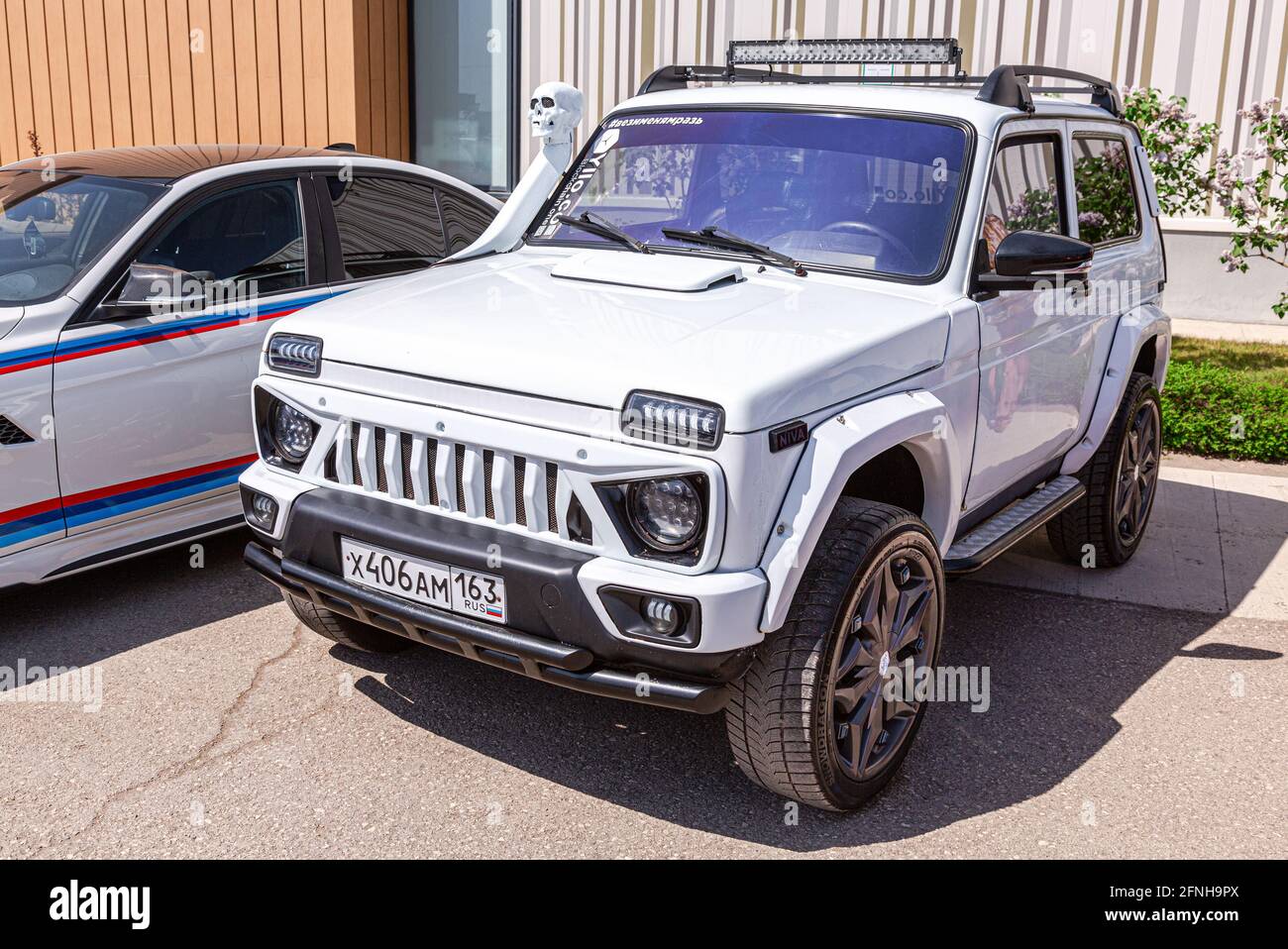 Samara, Russia May 15, 2021 Off road vehicle Lada Niva 4x4 parked up