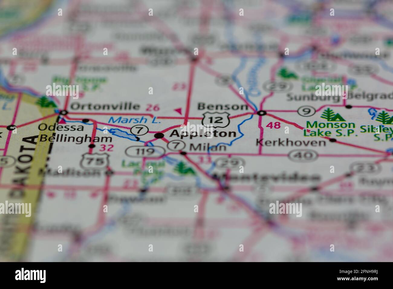 Map of appleton minnesota hires stock photography and images Alamy