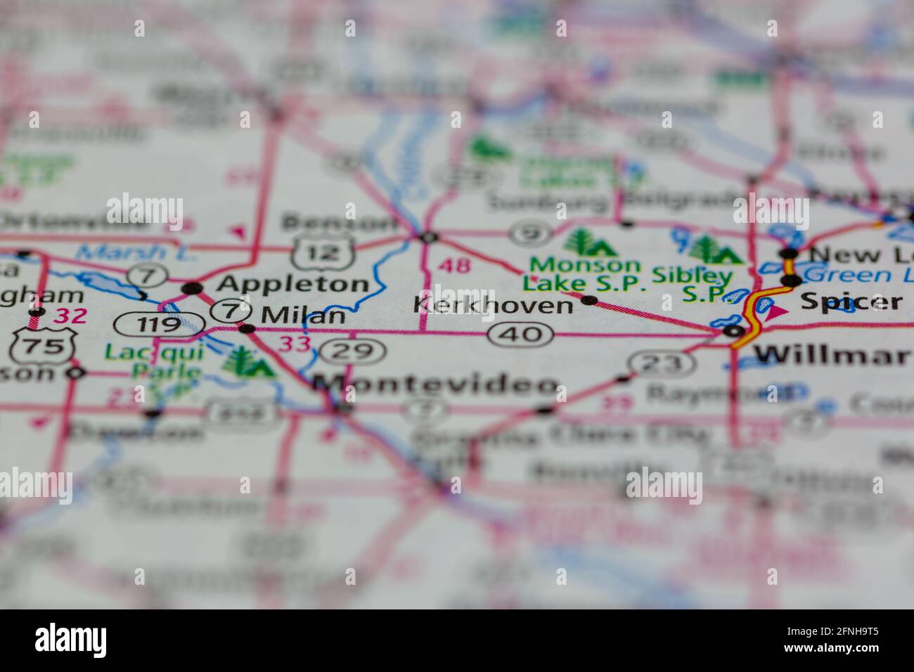 Map of kerkhoven minnesota hires stock photography and images Alamy