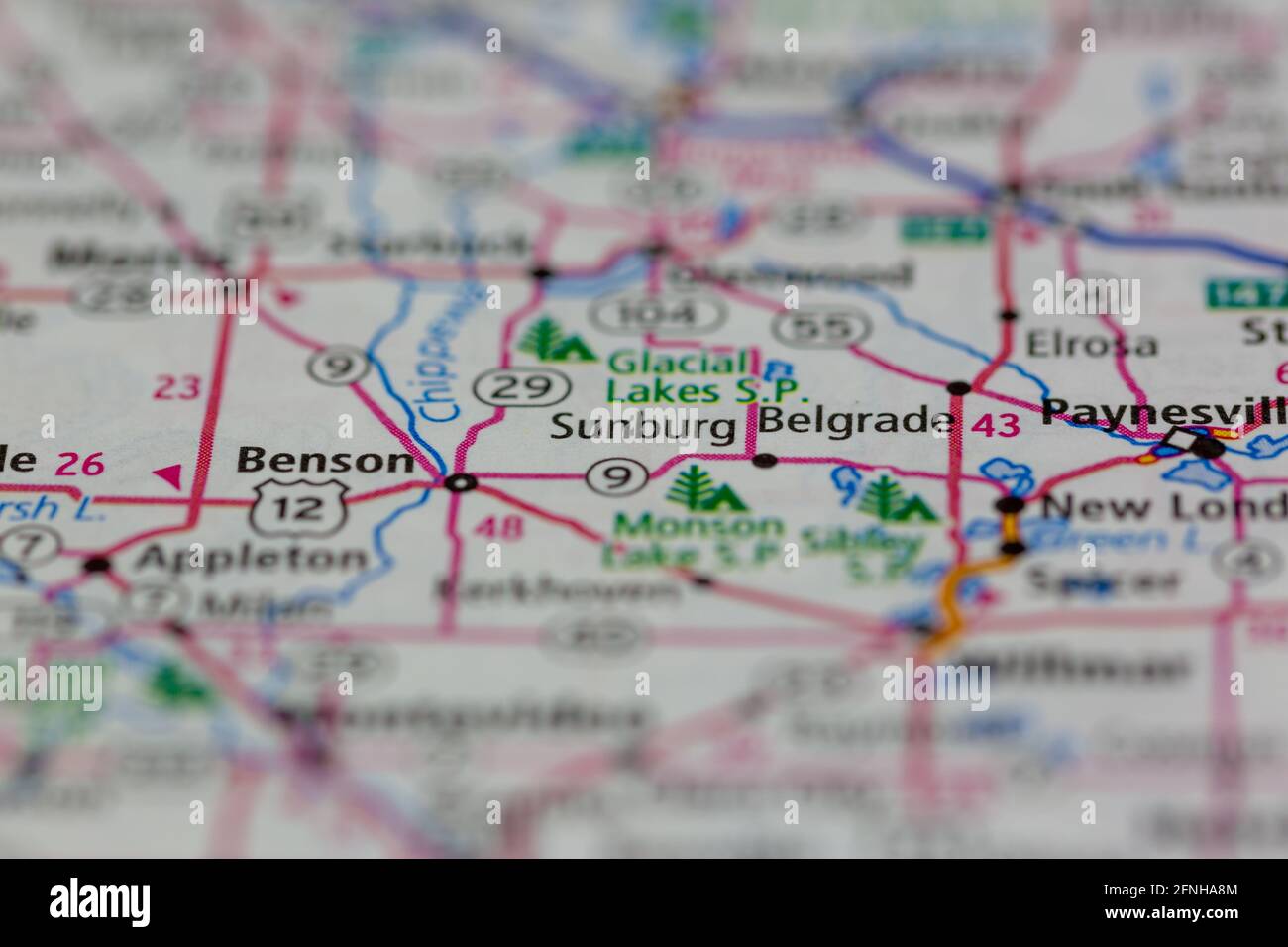 Map of sunburg minnesota hires stock photography and images Alamy