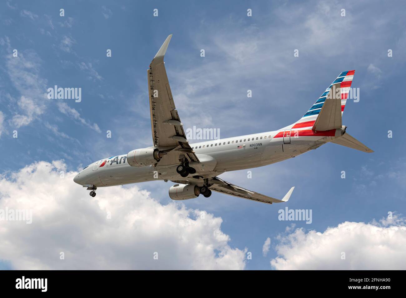 Boeing 737 of AA, American airlines Stock Photo