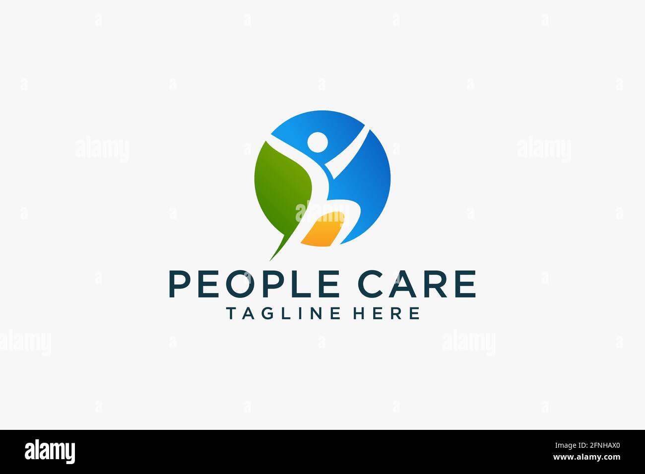 Social Humanity People Logo. Flat Vector Logo Design Template. Stock Vector