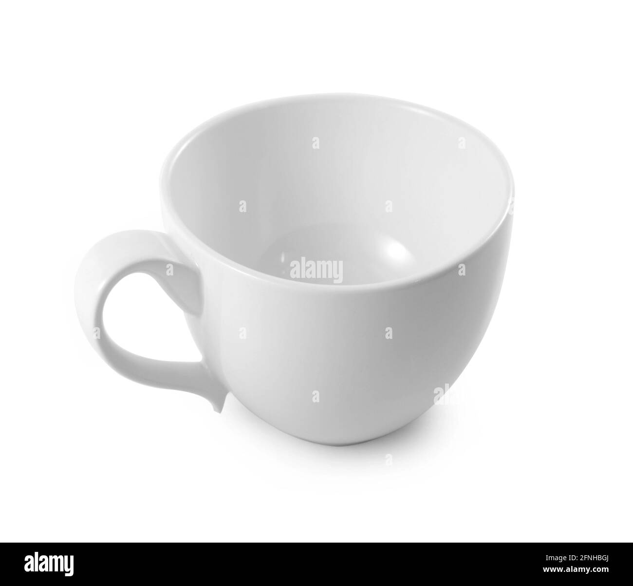 white ceramic cup on white background Stock Photo Alamy