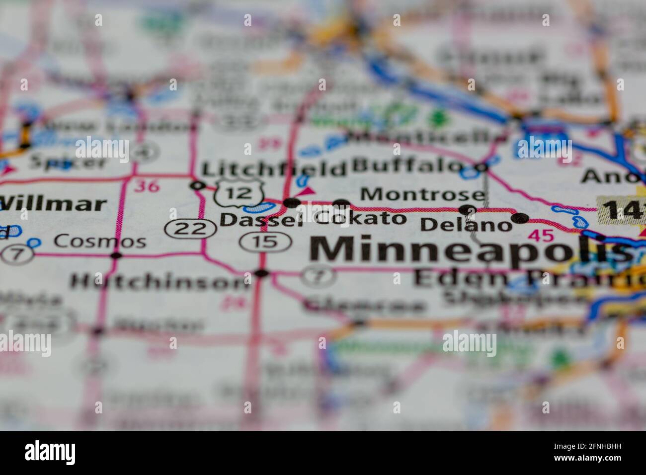 Map of cokato minnesota hires stock photography and images Alamy