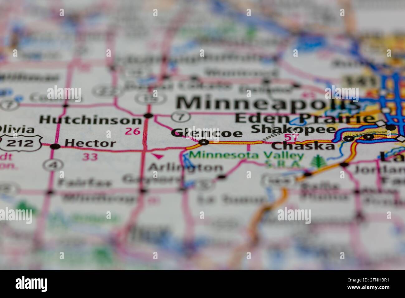 Glencoe minnesota on a map hires stock photography and images Alamy