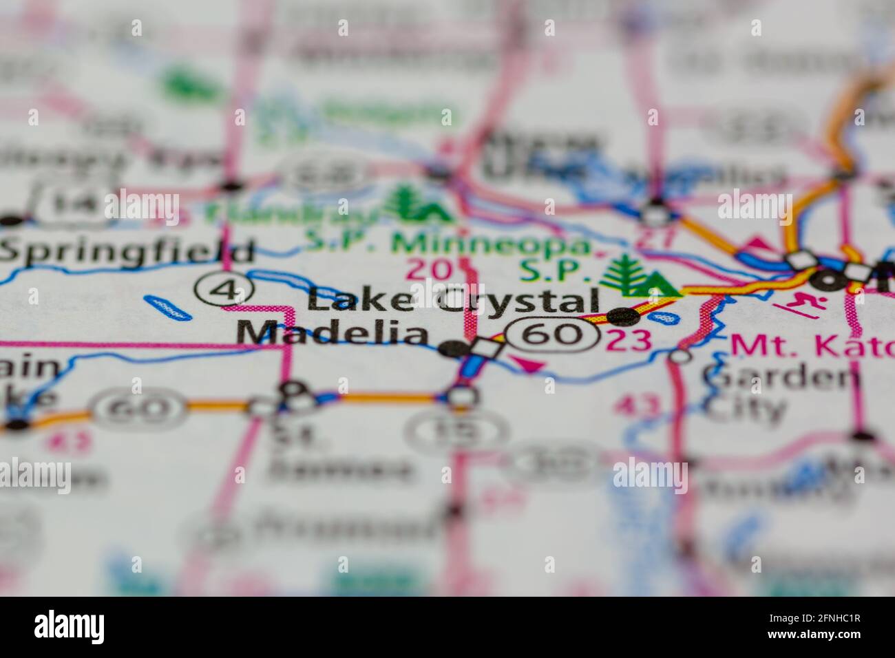 Lake Crystal Minnesota USA shown on a Geography map or road map Stock Photo Alamy