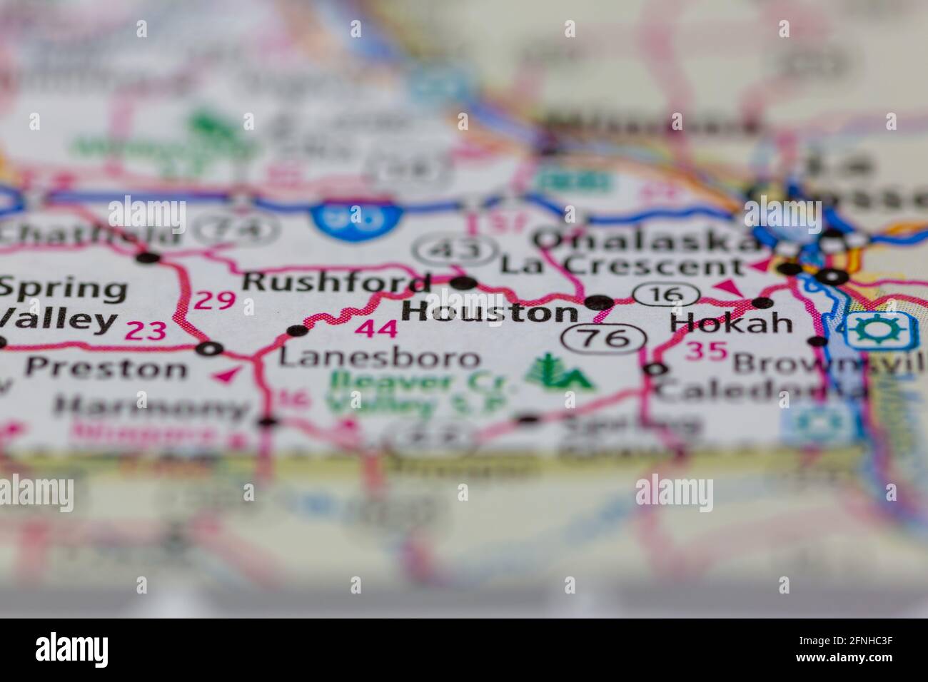 Houston minnesota on a map hires stock photography and images Alamy