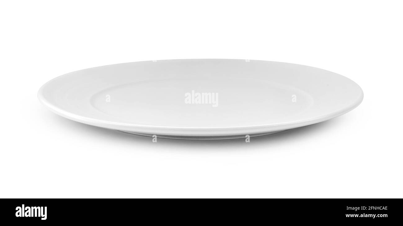 white plate isolated on white background Stock Photo - Alamy